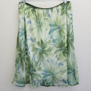 Connected Apparel Woman Floral A-Line Skirt